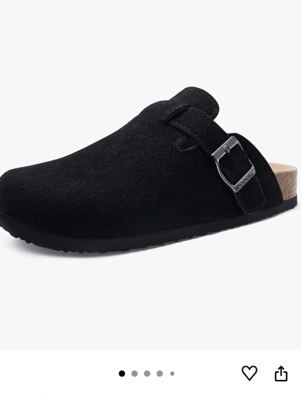 NIB Odoly Black Suede Slip-On Clog for Men, Size 12